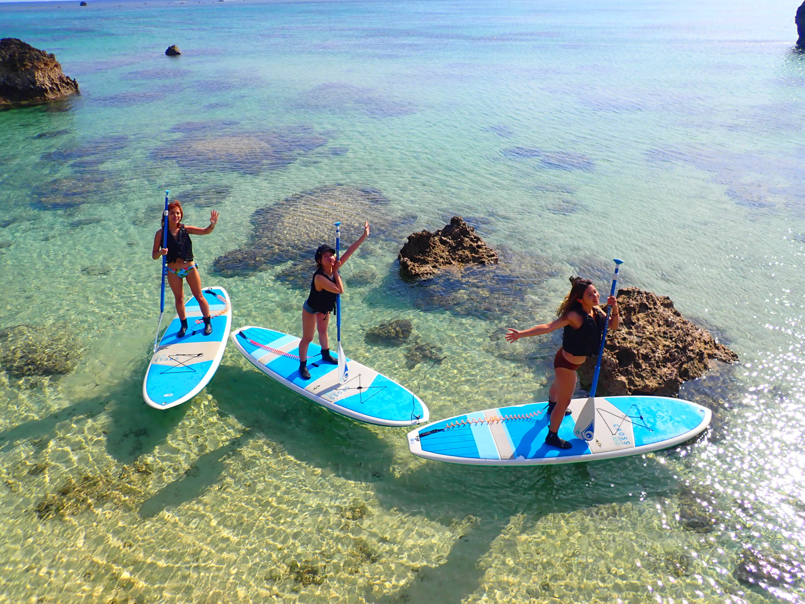 宮古島ビーチSUP、女の子